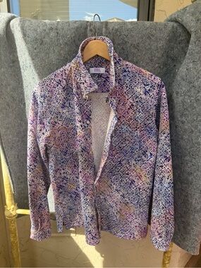 ERL Kids' Purple Patterned Long-Sleeve Shirt